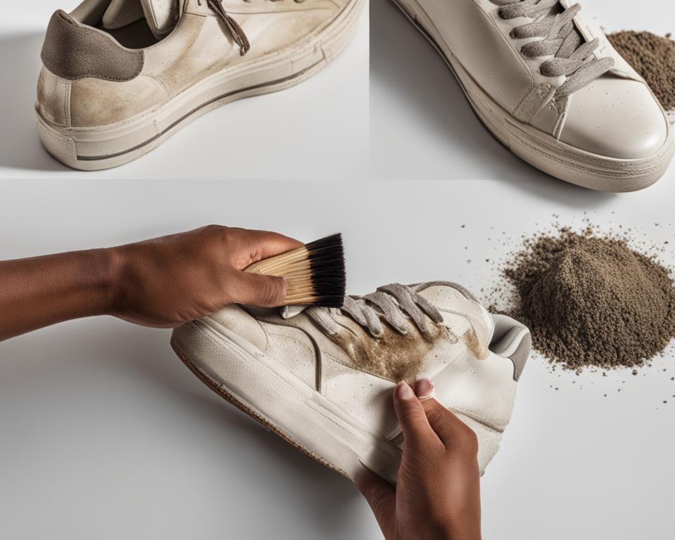 cleaning white leather sneakers