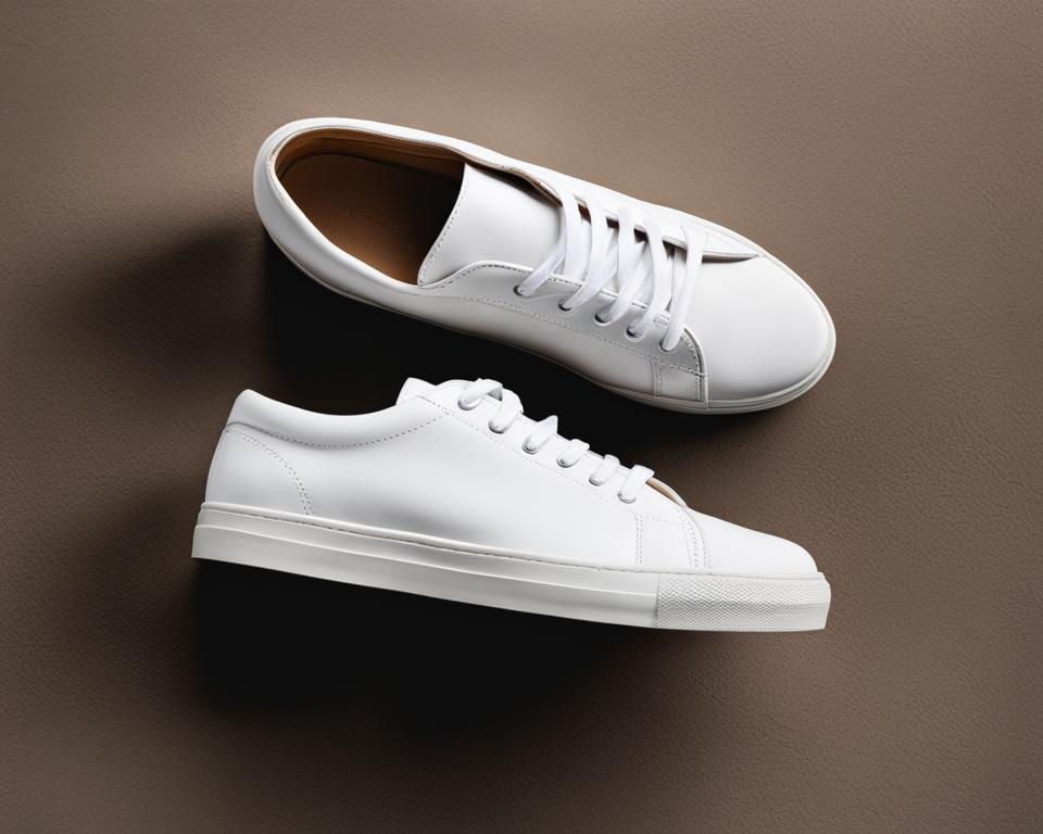 minimal white sneakers